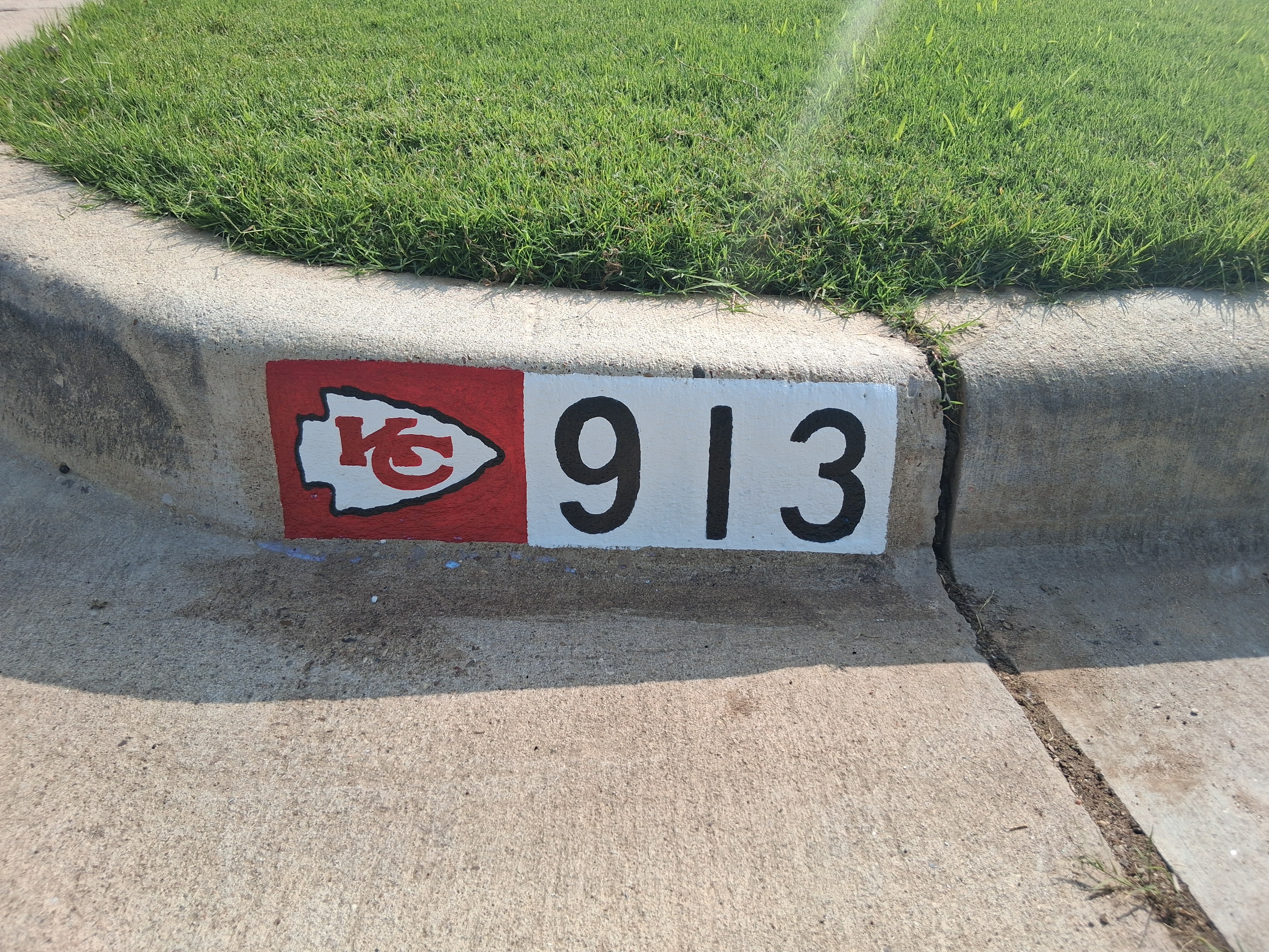 Custom NFL Team Curb Design